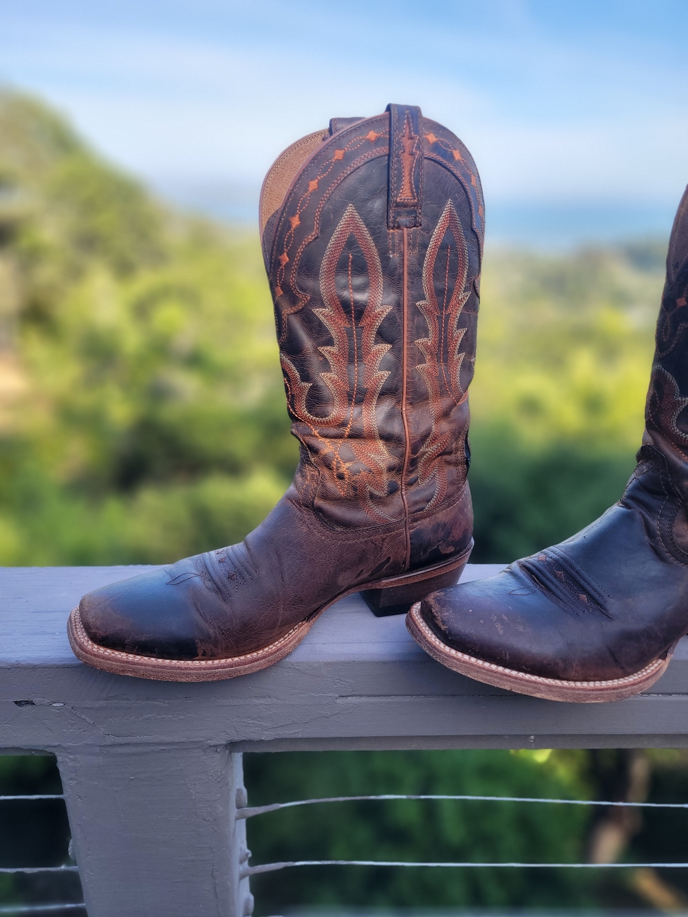 Ariat Hotwire Western  Cowboy Boots Men 12 D Brown Distressed Leather ATS Soles